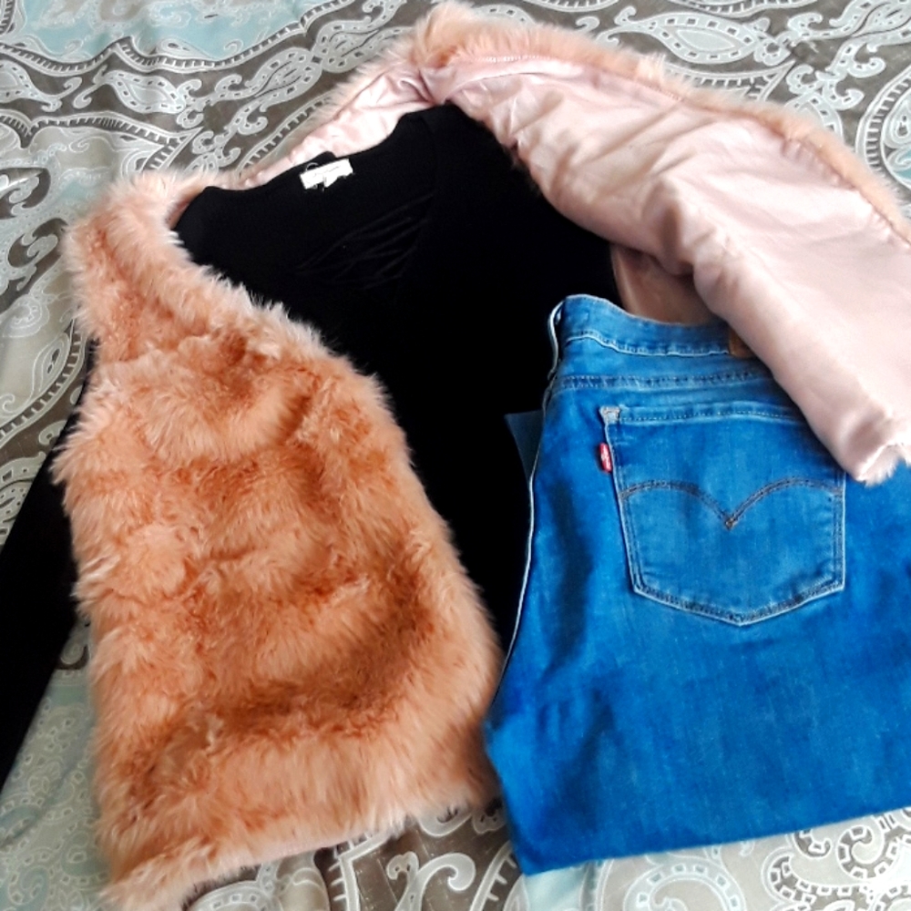 Faux Fur Pink Vest